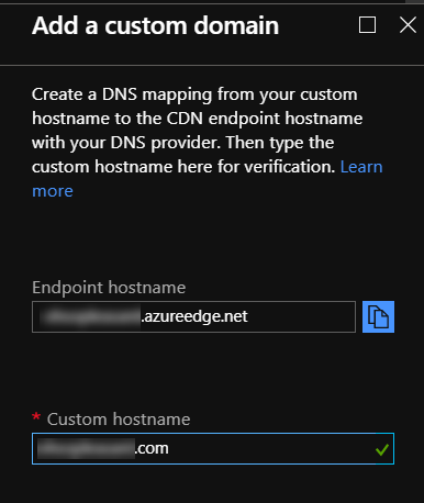 Add Custom Domain Dialog
